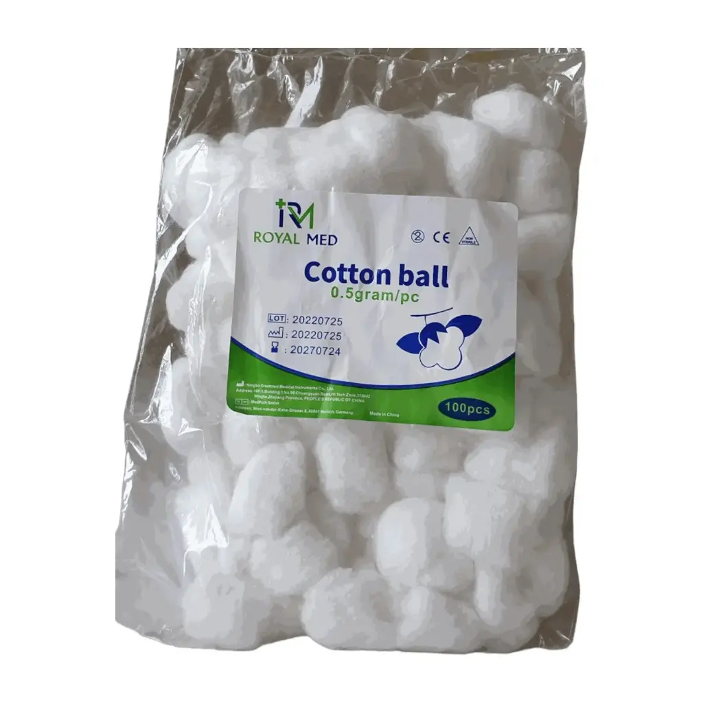 Cotton Ball Non-Sterile 0.5gm 100s/pkt