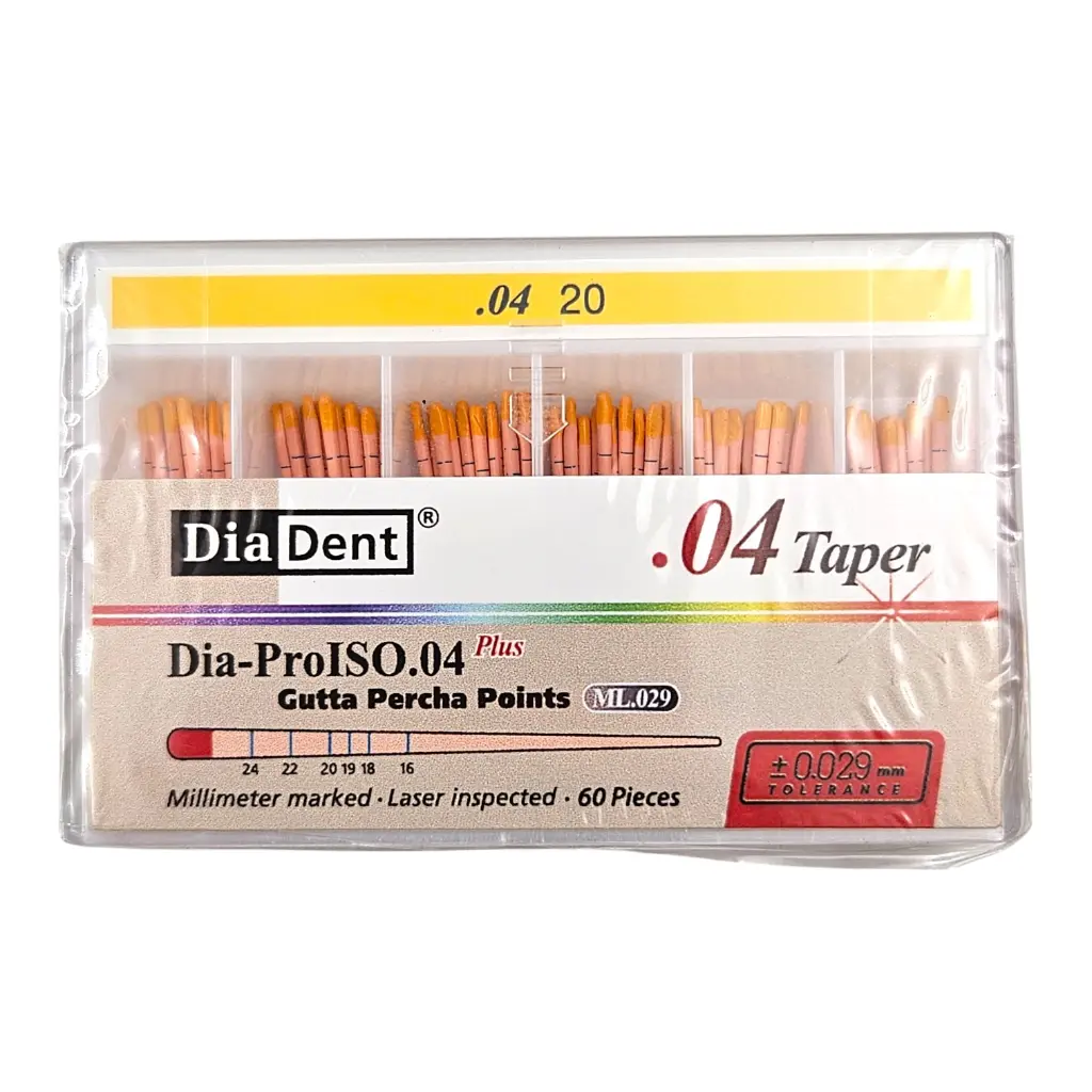 Diadent Gutta Percha 4% (.04 Taper) 60's Pack