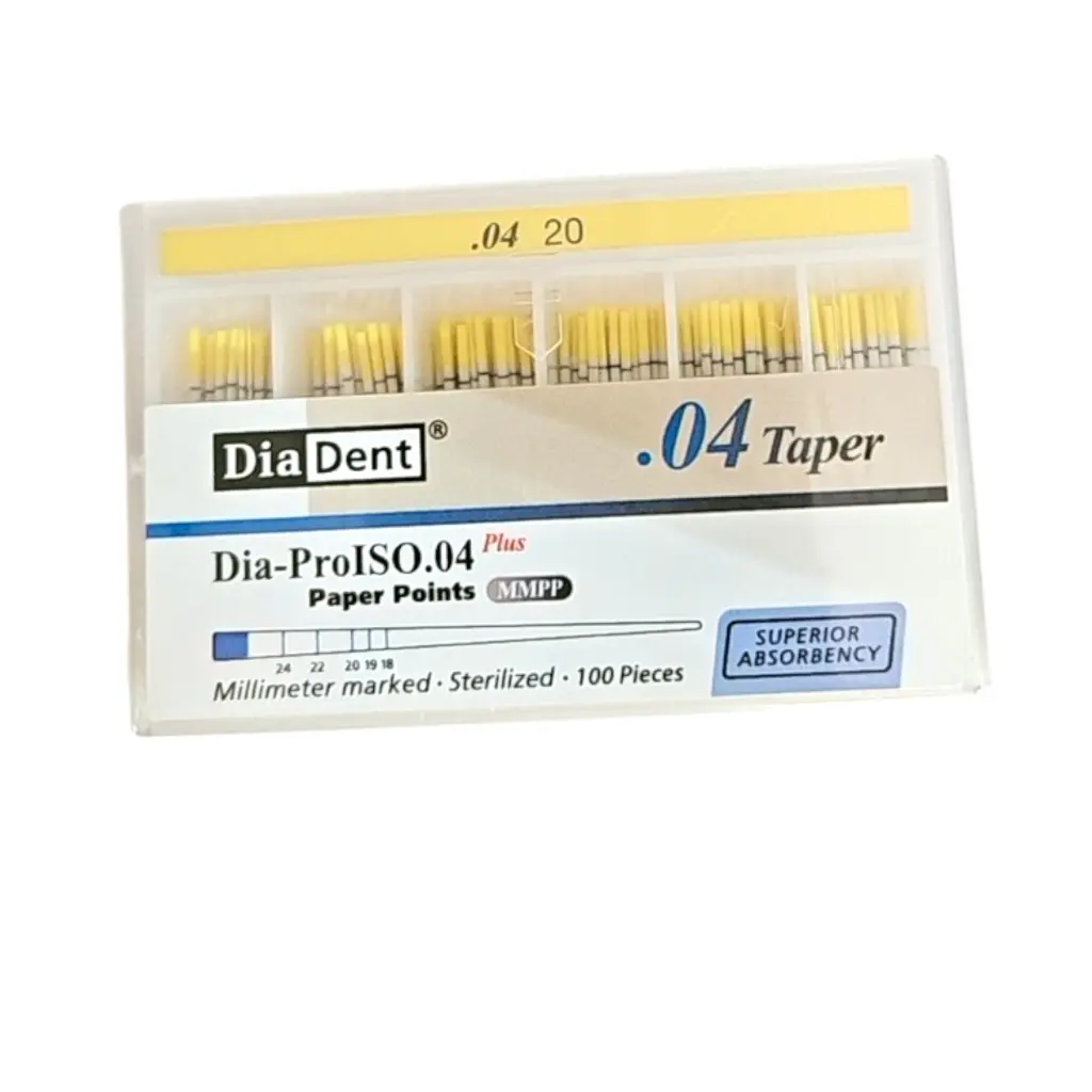 [IV2502668] Diadent Paper Points 4% (.04 Taper) 100's Pack (#20)