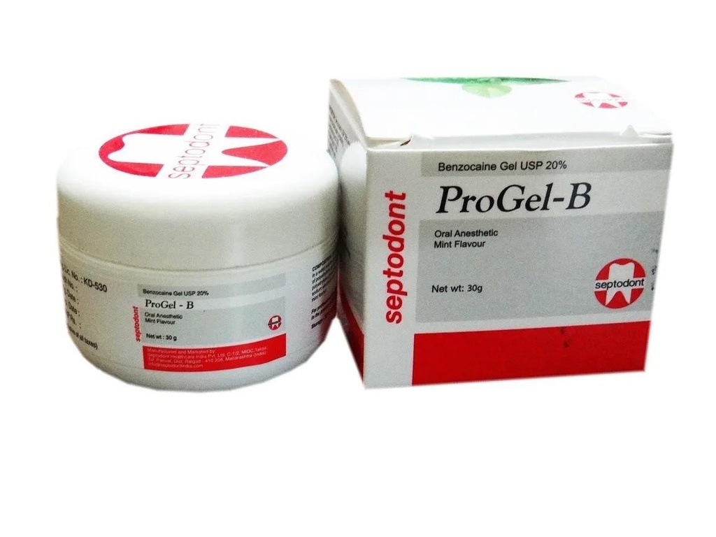 Septodont Progel-B Anaesthetic Gel 20% Benzocaine (Jar of 30g)