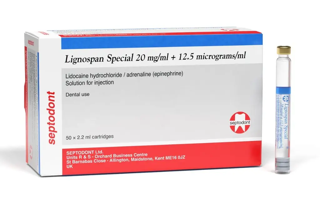 Septodont Lignospan Special LA 2% Lidocaine 1.8ml Glass Vial 50's Cartridges