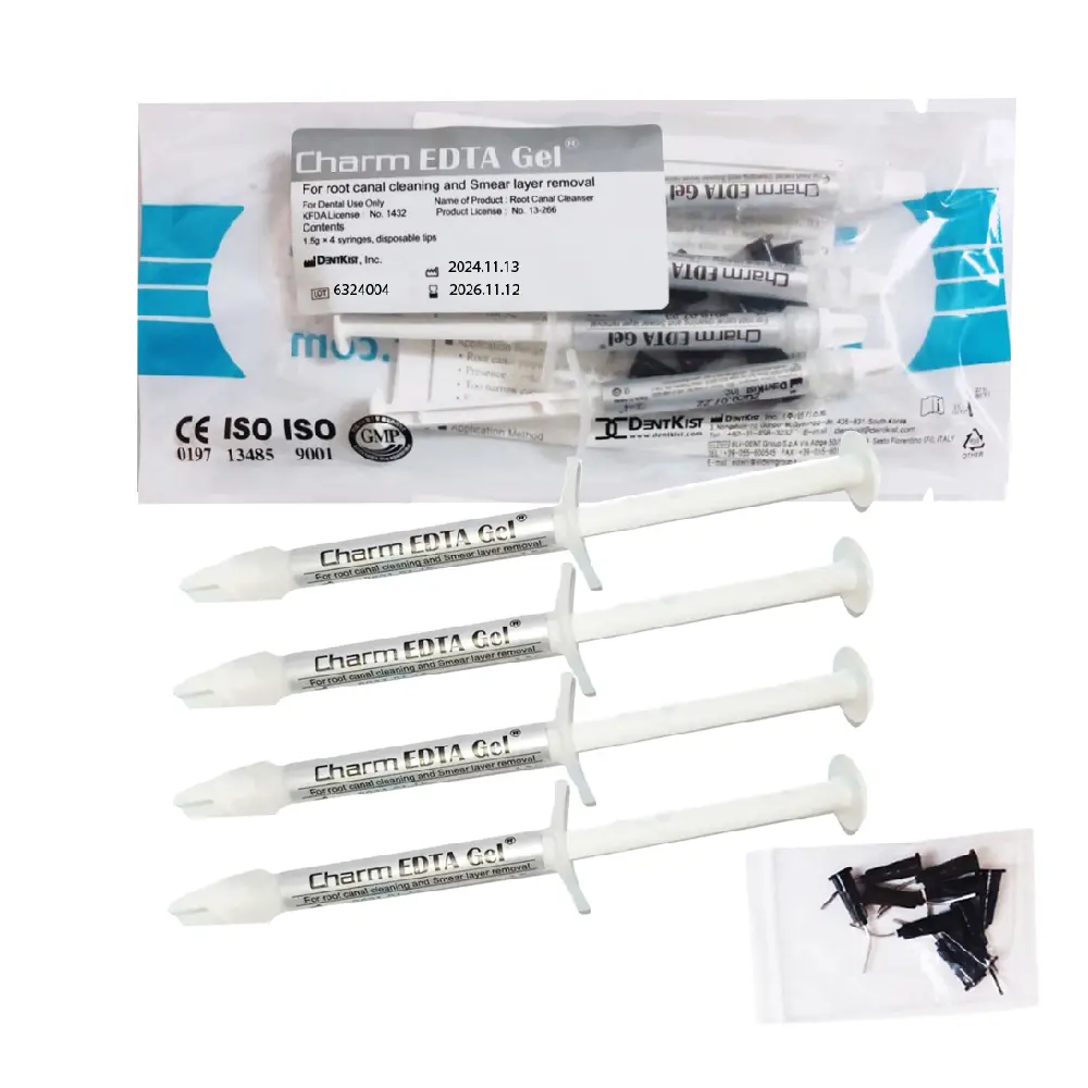 DentKist Charm EDTA Root Canal Preparation Gel 1.5g x 4 Syringe