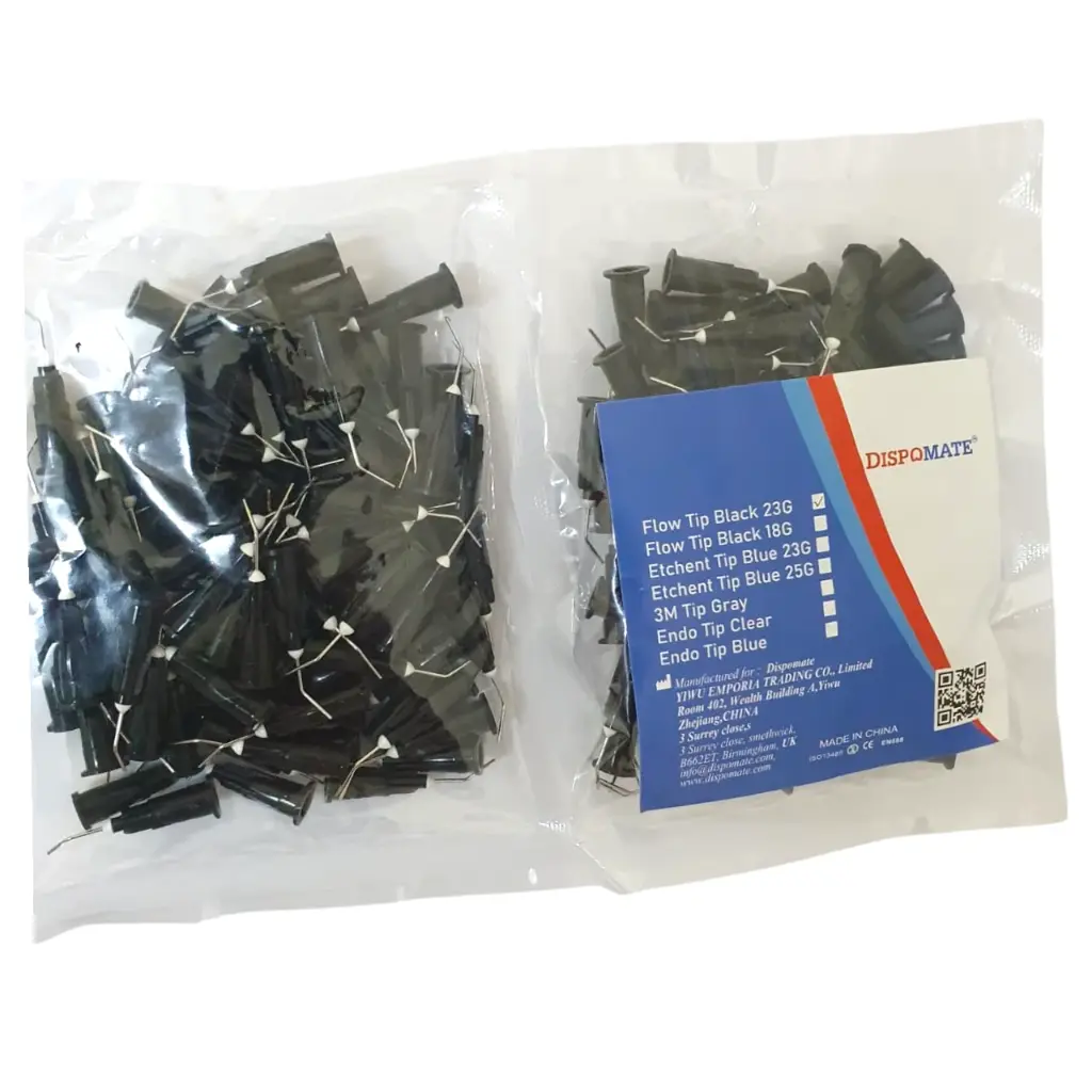 Dispomate Flow Tip Black 100s/Pkt