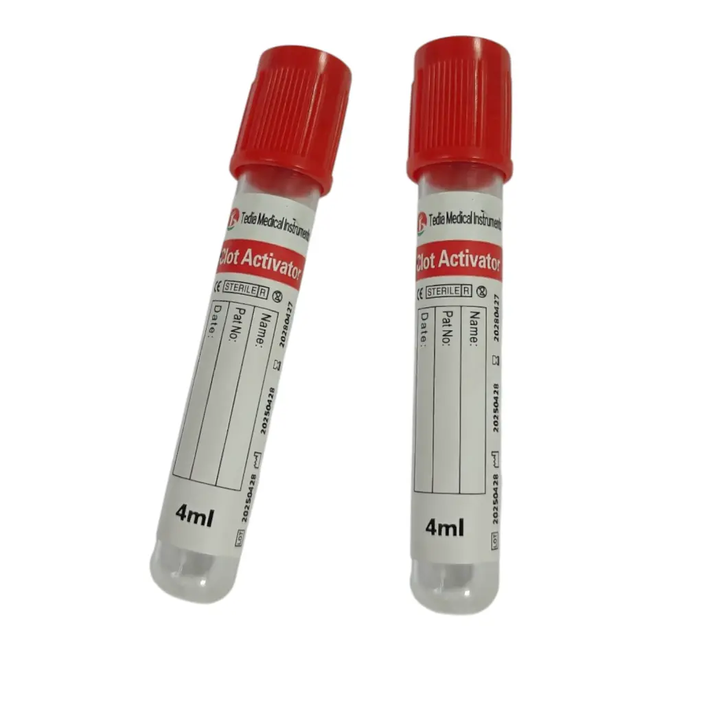 React Vacutainer Blood Collection Tube Clot Activator 4ML RED - 13X75mm (100s pkt)