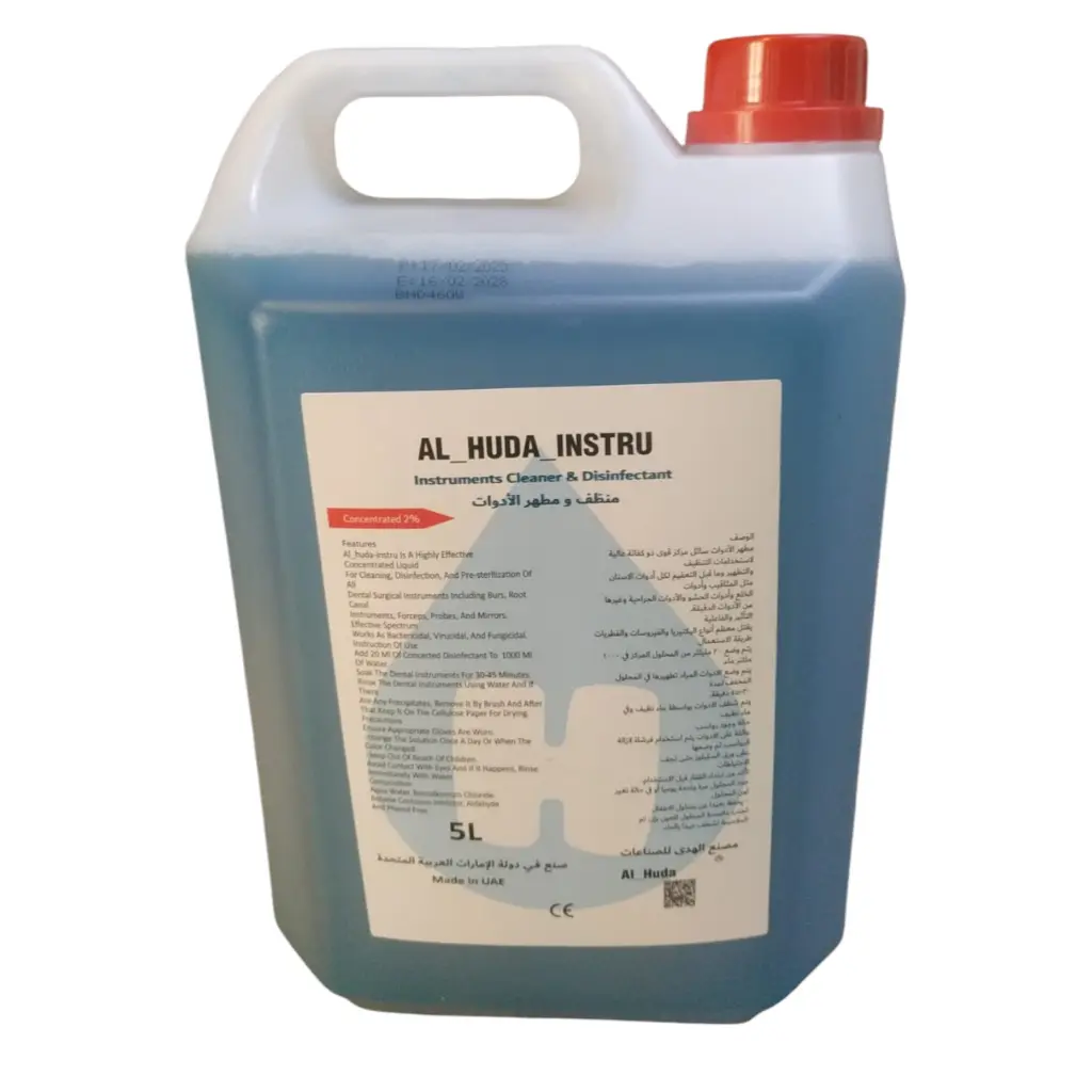 Al Huda Instruments Cleaner & Disinfectant Concentrated 2% Solution 5L