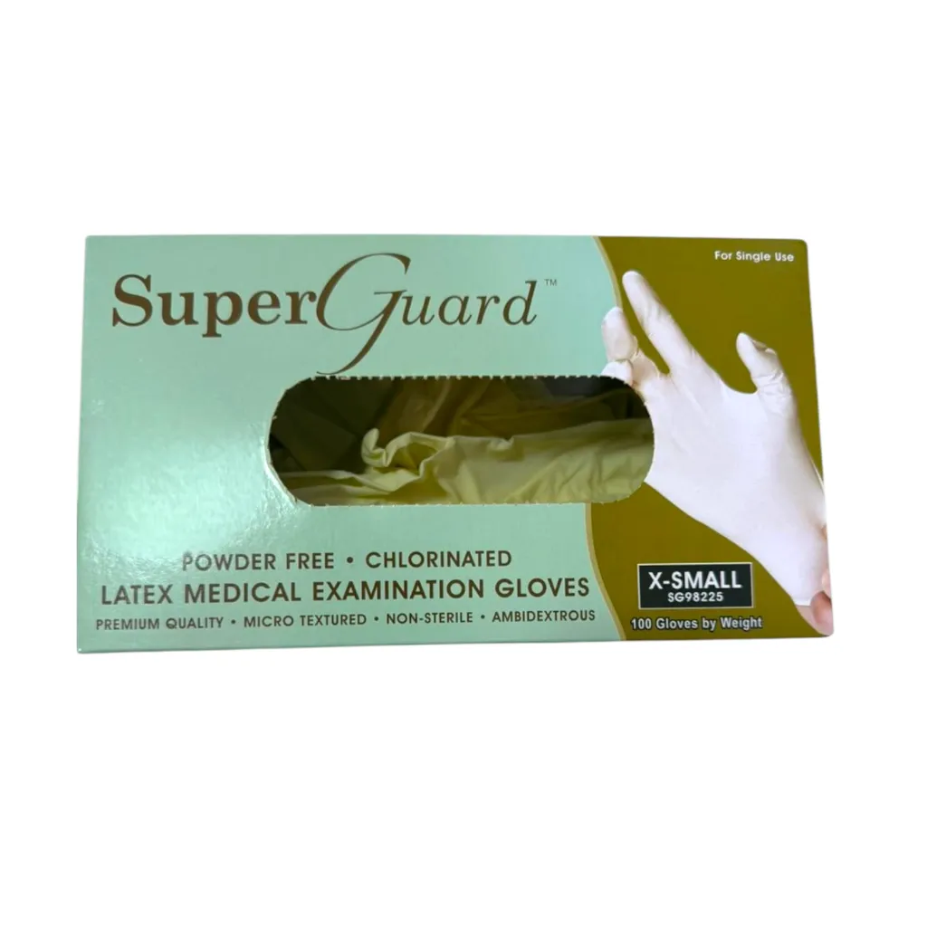 [IV2505387] Super Guard Latex Powder Free Examination Gloves 100s/Pkt (L)