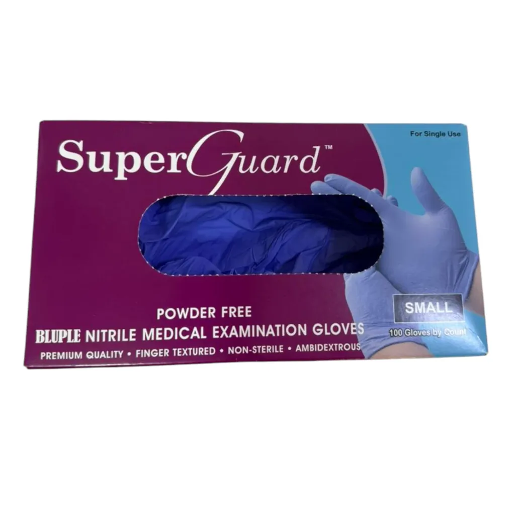 [IV2505389] Super Guard Nitrile Powder Free Examination Gloves 100s/Box (L)