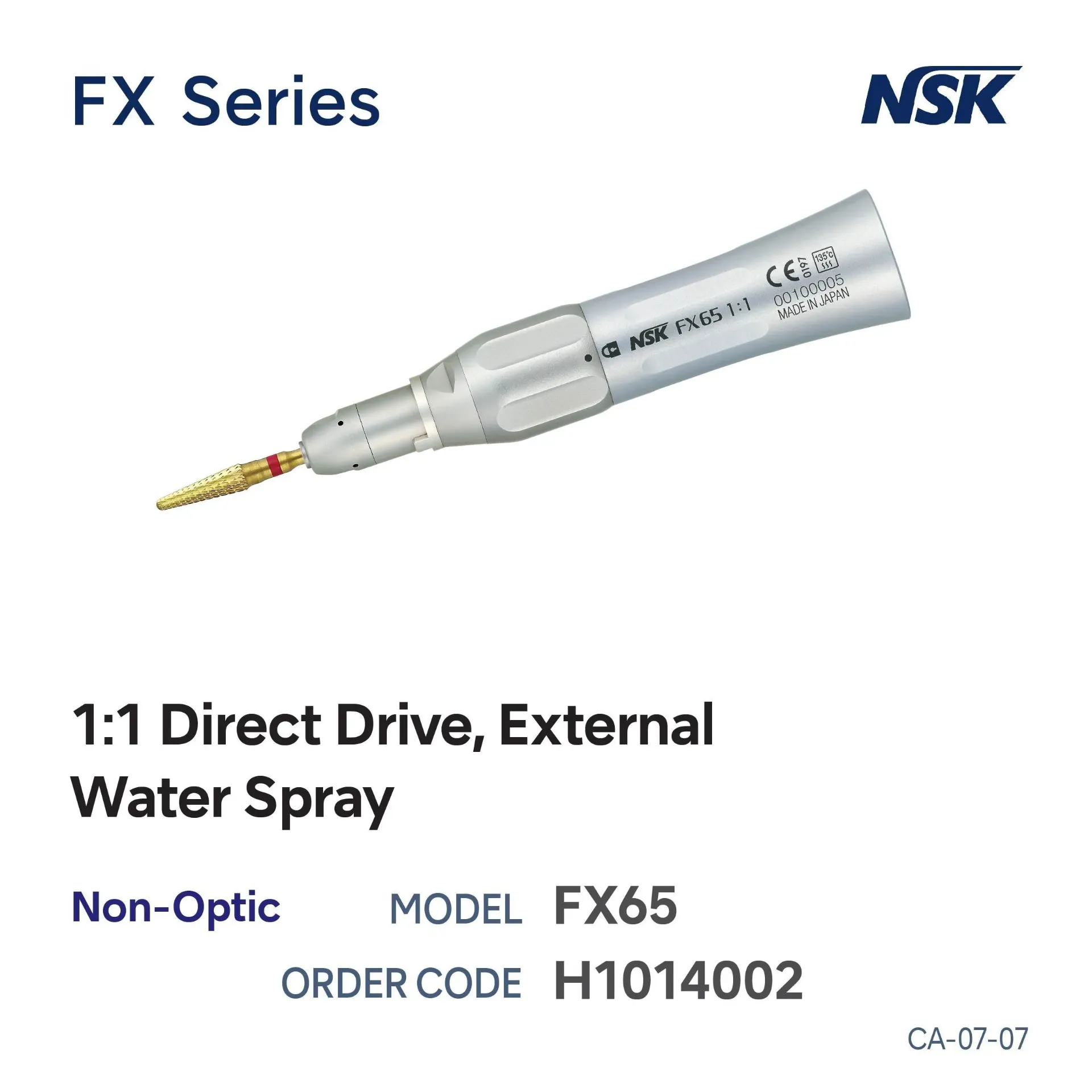 [IV2505498] NSK FX65 Non-Optic 1:1 Low Speed Straight Handpiece