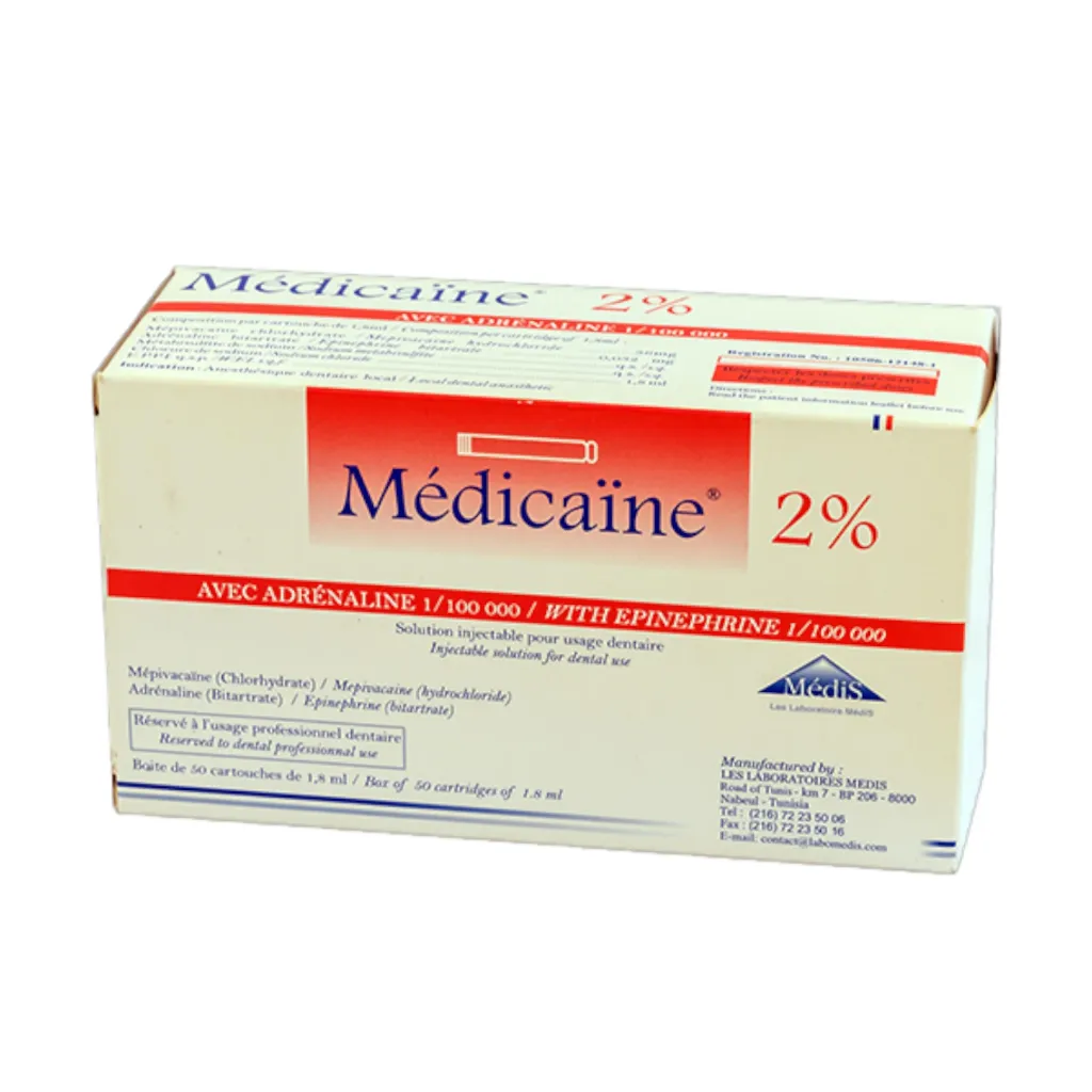 Medicaine 2% Adrenaline 1:100,000 1.8ml 50s Pack