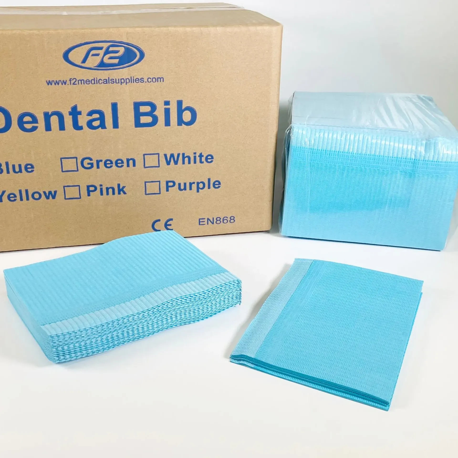 [IV2505507] Dental Bibs 3-Ply 500s Pack (Blue)