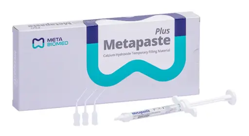 [IV2504944] Meta Biomed Metapaste Plus Calcium Hydroxide Temporary Filling Material 1's Syringe 2g + 20 Tips