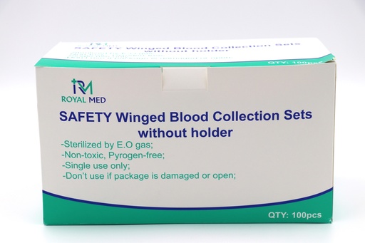 [IV2400228] Safety Blood Collection Set W/Out Holder 23G 3/4 Tubing Length 16cm 100s/Box